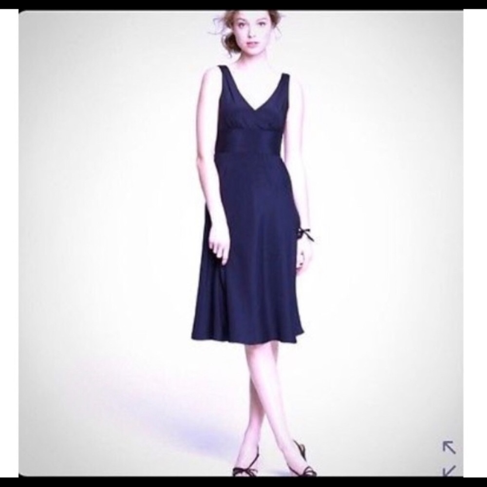 [J.Crew] Black Silk Chiffon Sophia Dress Size 6